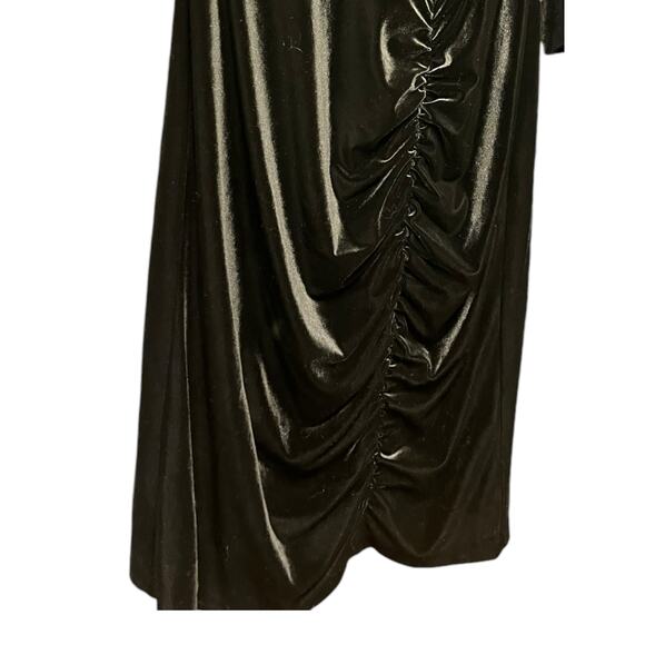 Vince Camuto Ruched Velvet Shirred Sheath Bodycon Dress | 10, Black NEW $148 - Picture 6 of 10